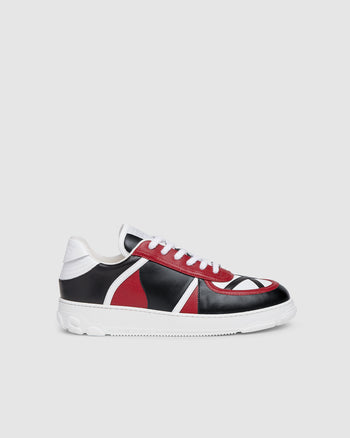 Leather Nami sneakers: Men Shoes Red | GCDS